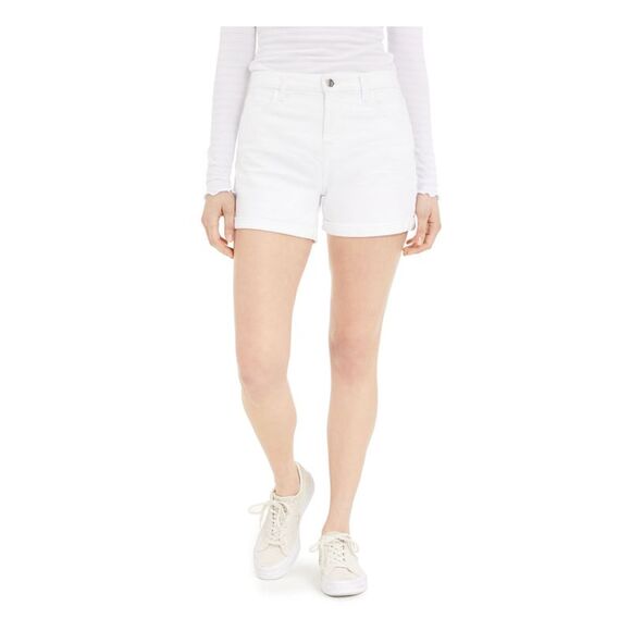NWT Jen 7 By 7 For All Mankind Womens White Stretch Zippered Cuffed Shorts 16 - Picture 1 of 5